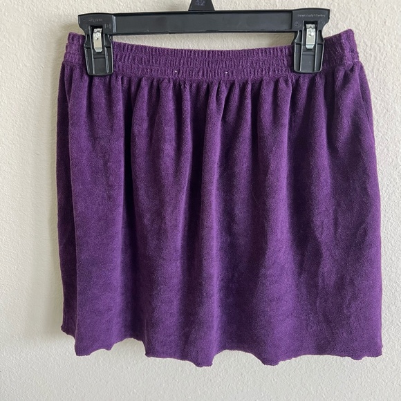 NWT The Animals Observatory Plain Terry Cloth Skirt in Purple size 10 - Picture 4 of 9